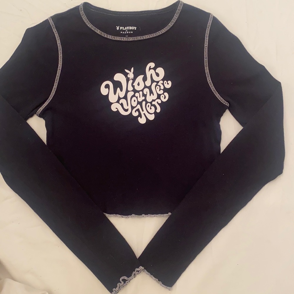 Playboy cropped long sleeve
